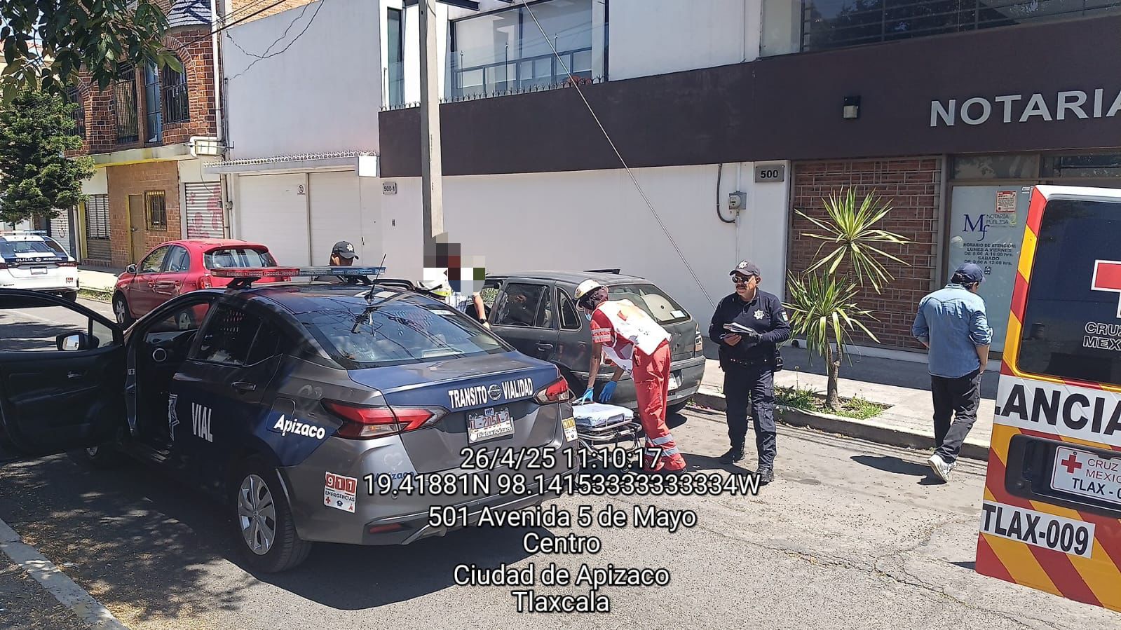 Atiende de inmediato Policía Municipal de Apizaco intento de asalto en avenida 5 de mayo